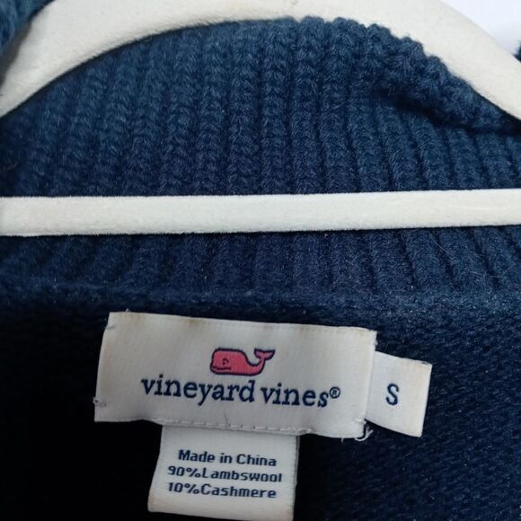 Vineyard Vines navy cowl neck sweater - Picture 4 of 5